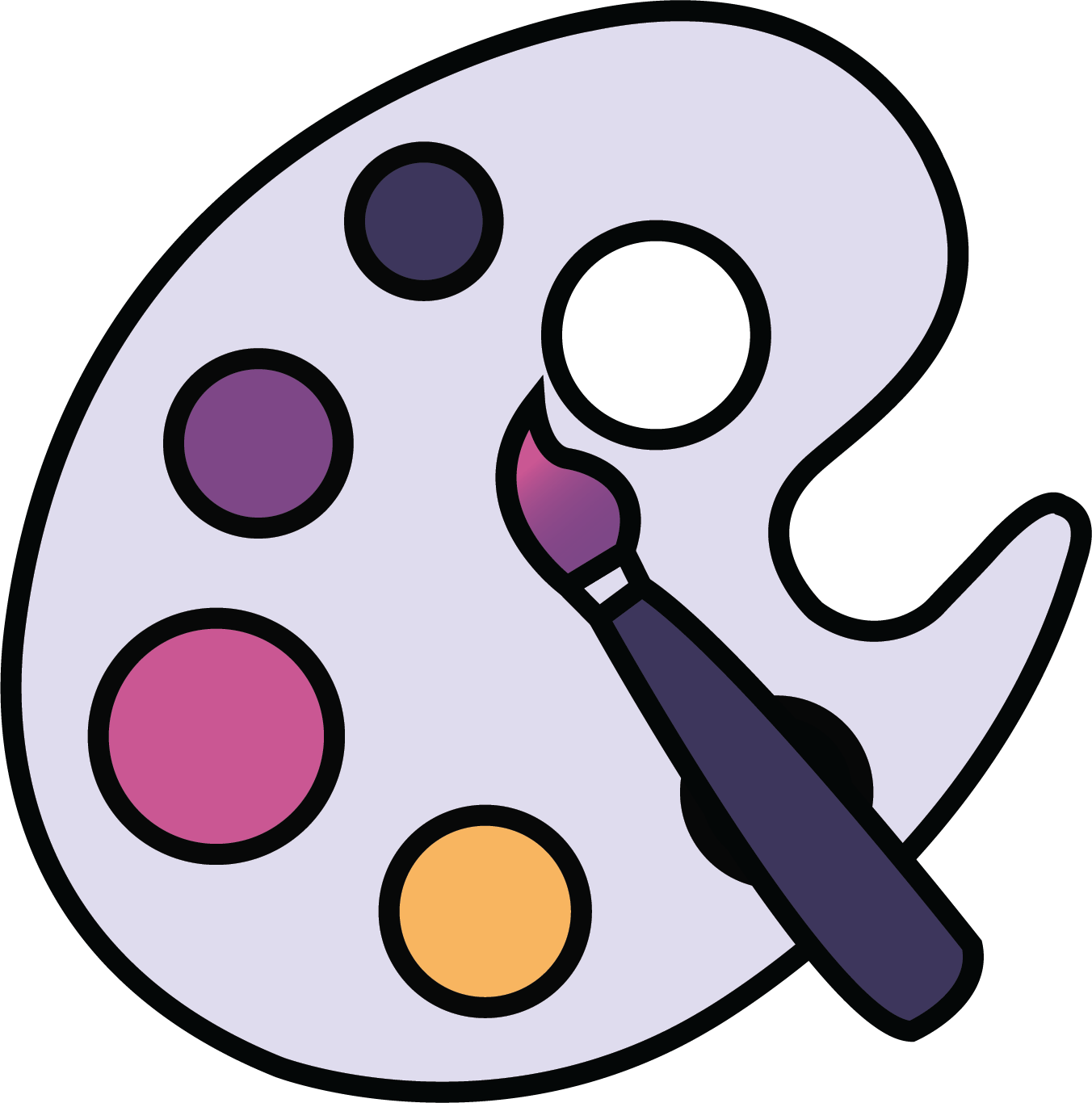 image of paint on palette